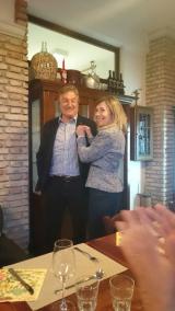 Conska predsednica Nadja Pahor Bizjak je lanskemu predsedniku Albinu Jasniču podelila značko Excellence President za leto 2015/16.