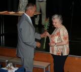 Gospa Marjanaca Lovko in prvi podredsednik kluba, Darjo Bon